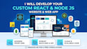 build a custom web application using react and node js