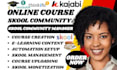 create online course content course creation for skool community and skool setup