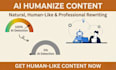 rewrite ai text into natural human content