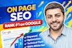 do on page SEO optimization to rank your website on google