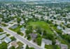visualize3d urban residential master plan,street rendering,site plan aerial view