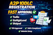 do a2p 10dlc registration for twilio and gohighlevel