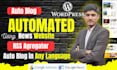 build an automated news website that posts content automatically
