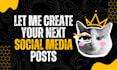 create custom social media posts with artwork and copy