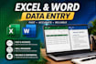 do excel and word data entry