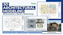 make 3d modeling architecture with rhinoceros, revit, sketchup