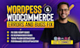 fix wordpress issues, errors, woocommerce fix, bugs fix, fix wordpress website