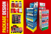 super fast packaging design and label, box, pouch more