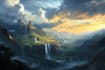 do fantasy background and landscape
