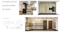 design kitchen layout with 2d elevations and 3d views