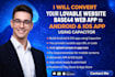 convert lovable website base44web app to andriod and ios app using capacitor