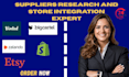 be your shopify expert vinted zalando subito supplier integration store research