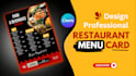 design a canva restaurant menu, qr code menu sheet, print, digital menu catalog