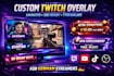 design custom animated stream overlay twitch tiktok obs deutsch streamlabs setup