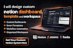 design custom notion templates, dashboards and workspaces
