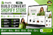build convert shopify store design, redesign and dropshipping website