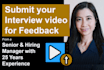provide feedback on your mock interview video
