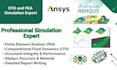 do fea and cfd simulations using ansys abaqus comsol