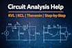 solve electrical engineering circuit analysis problems step by step