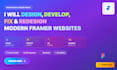 design, develop, fix, and redesign modern framer websites