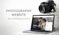 create a professional photography website with booking and client scheduling