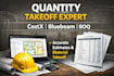 construction cost estimation, material takeoff using bluebeam, costx