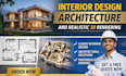 interior design architecture and realistic 3d rendering
