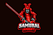make samurai knight mascot logo design with express delivery