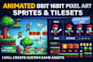 create animated 8bit 16bit pixel art sprites and tilesets