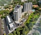 revitalizing 3d urban residential complex, amenities,gym,pool,aerial view render