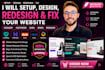 design redesign fix your godaddy hostinger duda ionos and webador carrd website