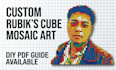 design a rubiks cube mosaic pattern from your picture