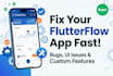 fix, customize or redesign your flutterflow mobile app