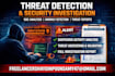 detect, investigate, and analyze cyber threats
