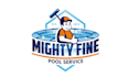 design best quality mighty fine pool service logo