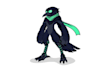 design cool mecha character raven company logo