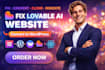 fix lovable ai website, convert to wordpress, clone and migrate website