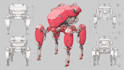 design sci fi mecha and robot concept art