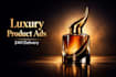create luxury product ad poster for perfume, cosmetics