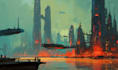 create stunning cyberpunk city illustrations