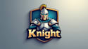 do professional knight helmet worior mascot logo design