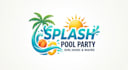 design a fun and vibrant pool party logo