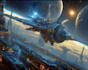 illustrate a sci fi spaceship design
