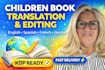 translate, edit, proofread and format your children book for amazon KDP format