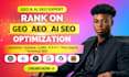 do monthly website GEO, aeo, ai SEO backlinks and generative engine optimization