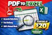 convert PDF to excel