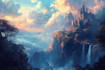 do fantasy concept landscape illustrations