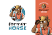 do modern high quality attractive farmer logo