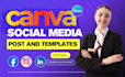 design canva social media templates, canva flyer, canva logo