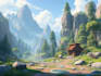 create 2d environment and game background for you